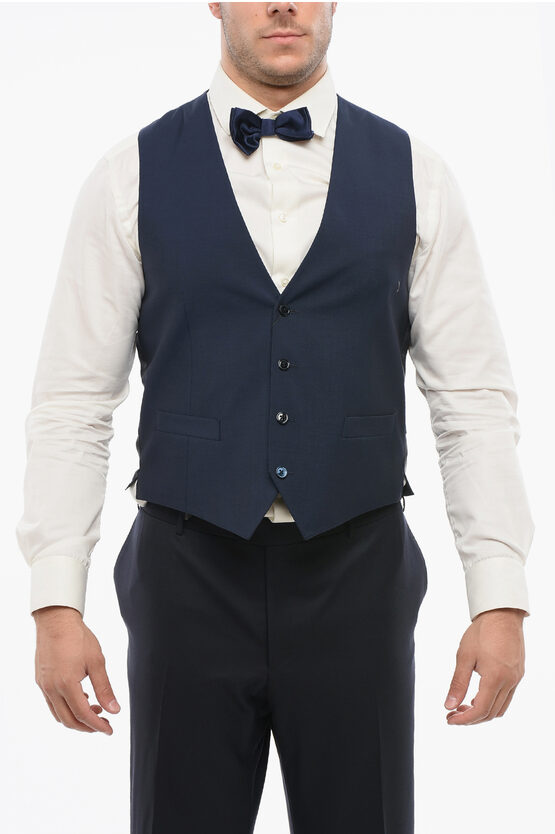 Corneliani Code Wool 4 Buttons Vest
