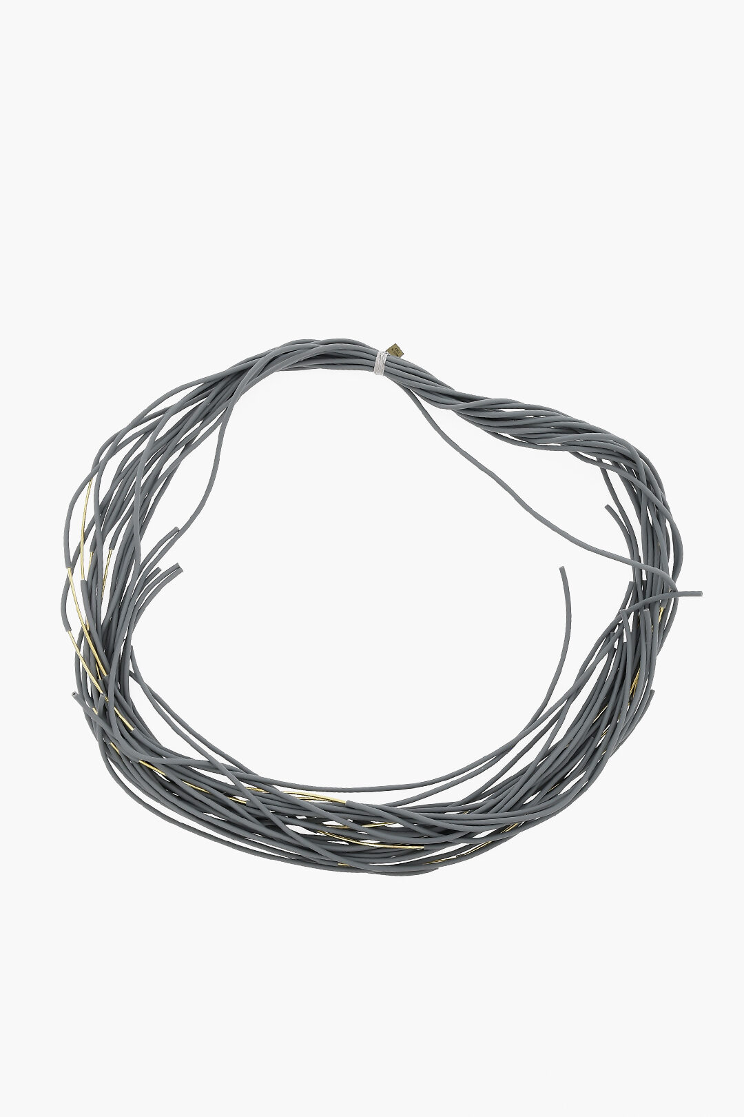 COOLSTEELANDBEYOND Bracciale Donna Multi-giro In Filo Con Perline Turchese E Cristallo, Impilabile, Colore Champagne Oro