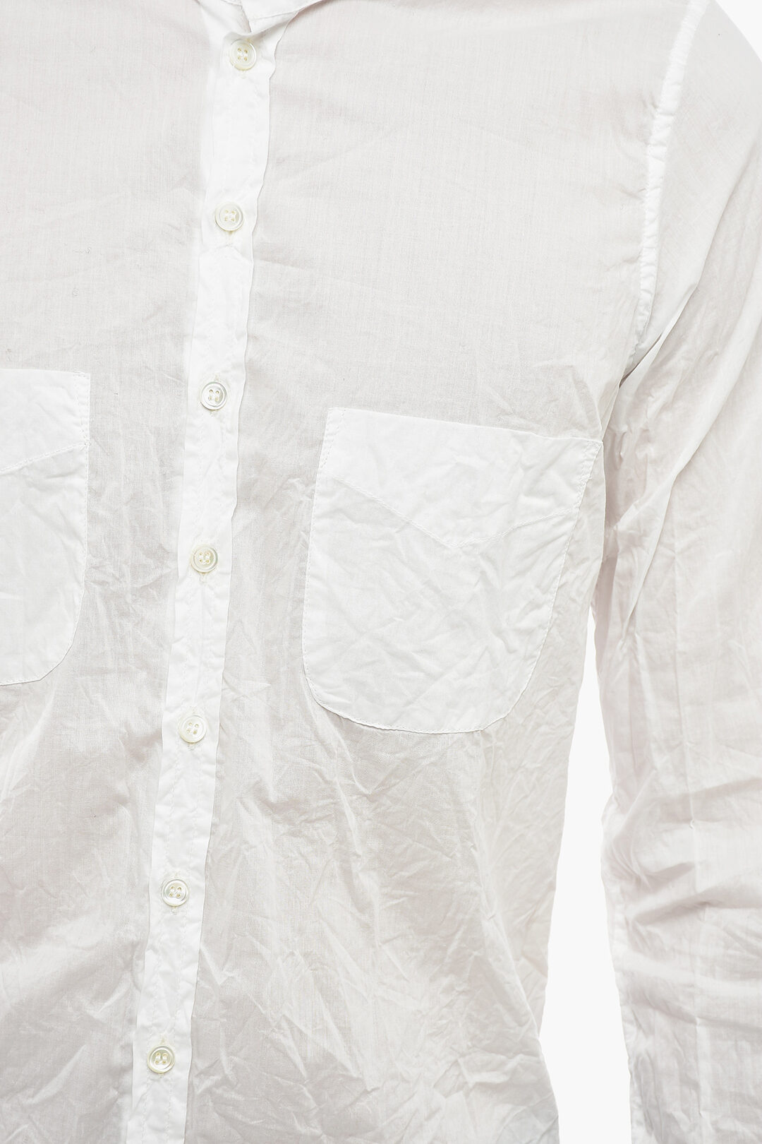 Paul Harnden Shoemakers Collarless Asymmetric Shirt with Paul Harnden Shoemakers Collarless Asymmetric Shirt with