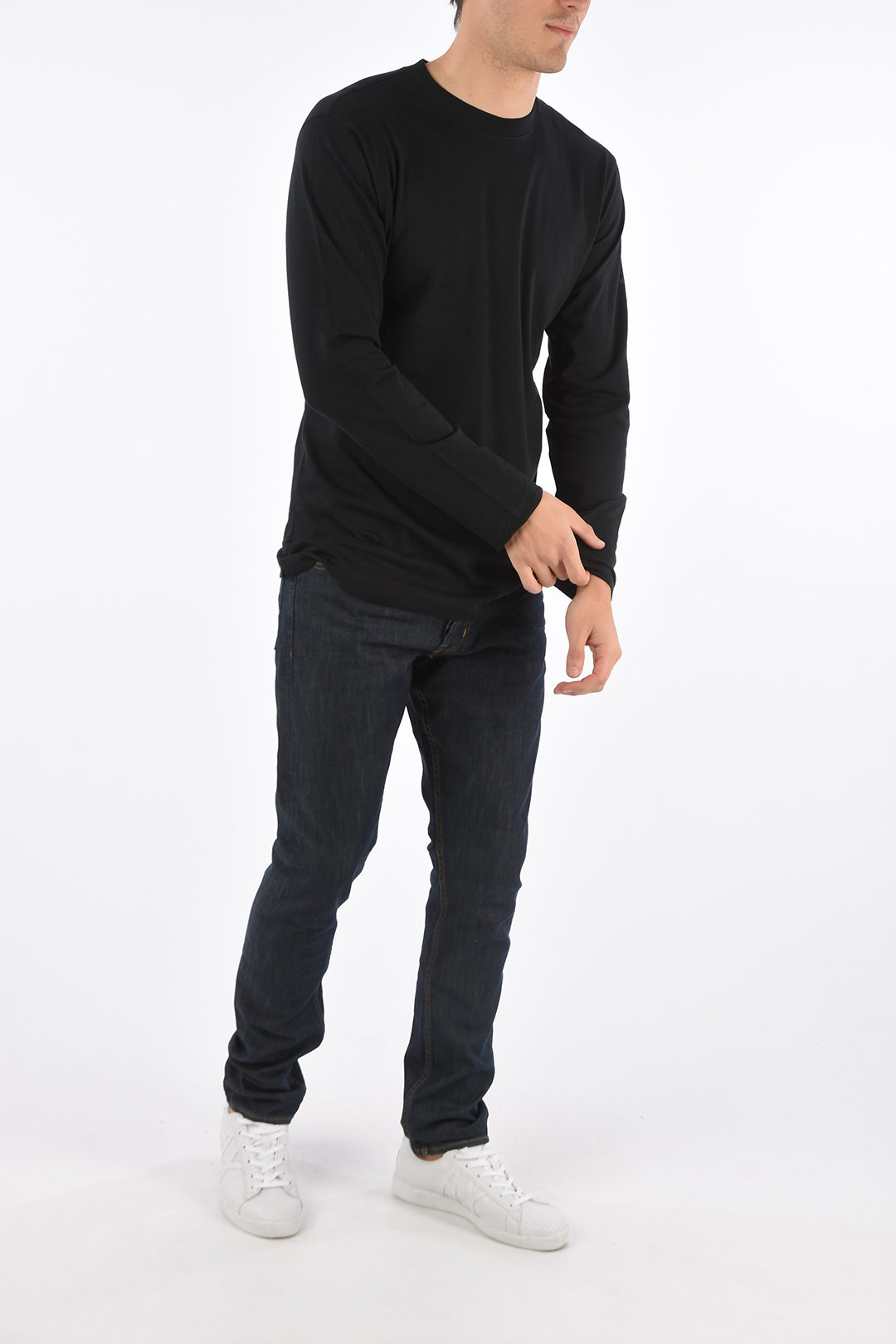 トップス ARMANI collezioni boarder long sleeve Armani COLLEZIONI Long Sleeve T-shirt men - Glamood Outlet