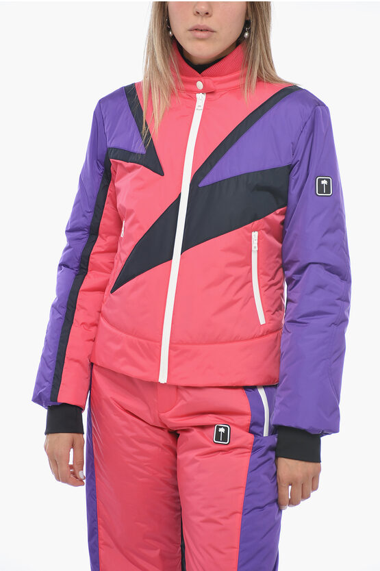 Shop Palm Angels Color Block Designed Thunderbolt Ski Jacket