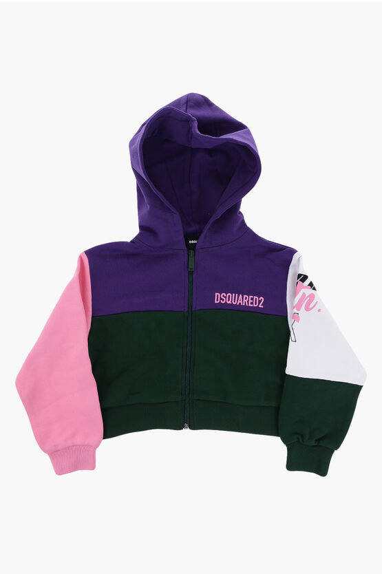 Dsquared2 Colour Block Oversized Hoodie In Multi