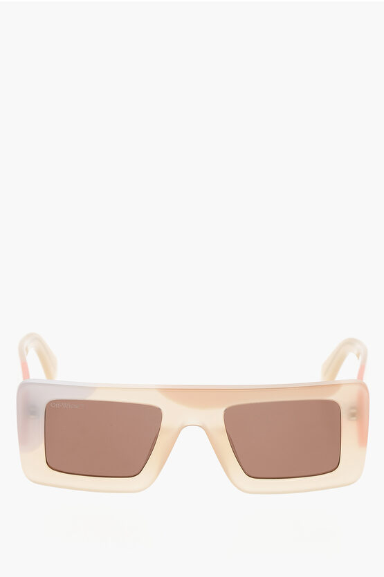 Off-white Color Block Seattle Rectangular Sunglasses In Brown