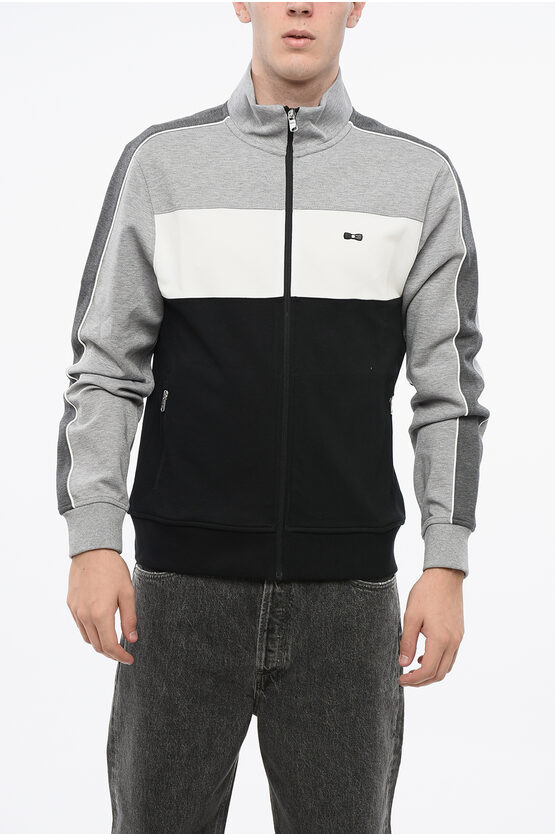 Eden Park Color Block Sweatshirt With Zip Closure