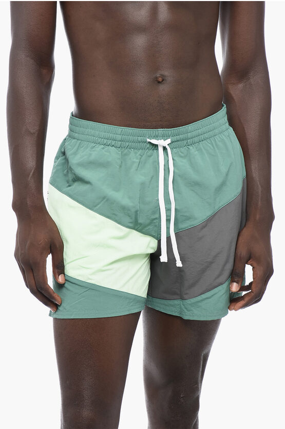 Shop Nike Color Block Swim Shorts With 2 Pockets