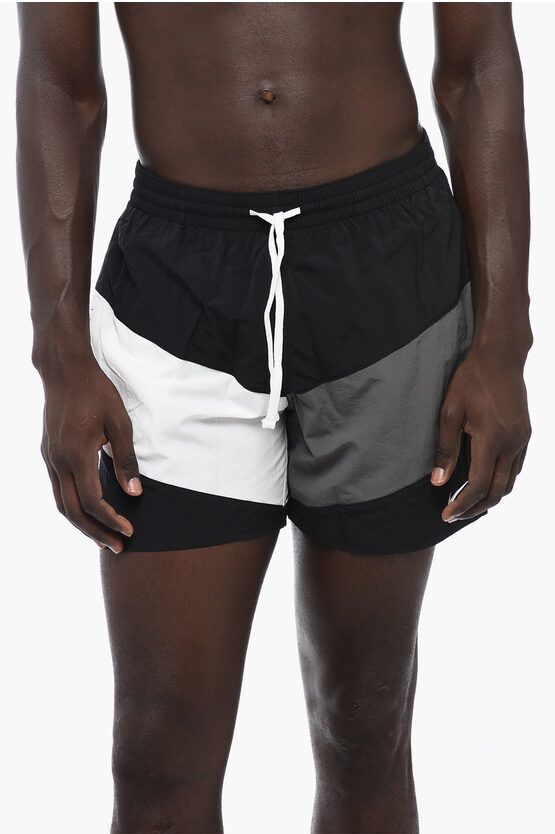 Shop Nike Color Block Swim Shorts With 2 Pockets