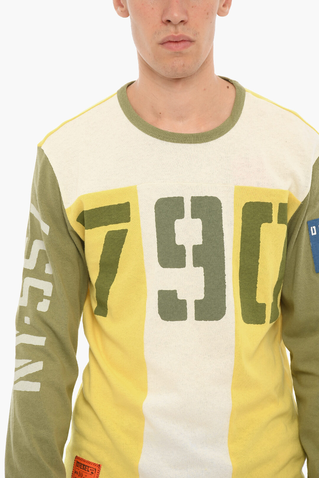 Color Block Ribbed Long Sleeve T-Shirt