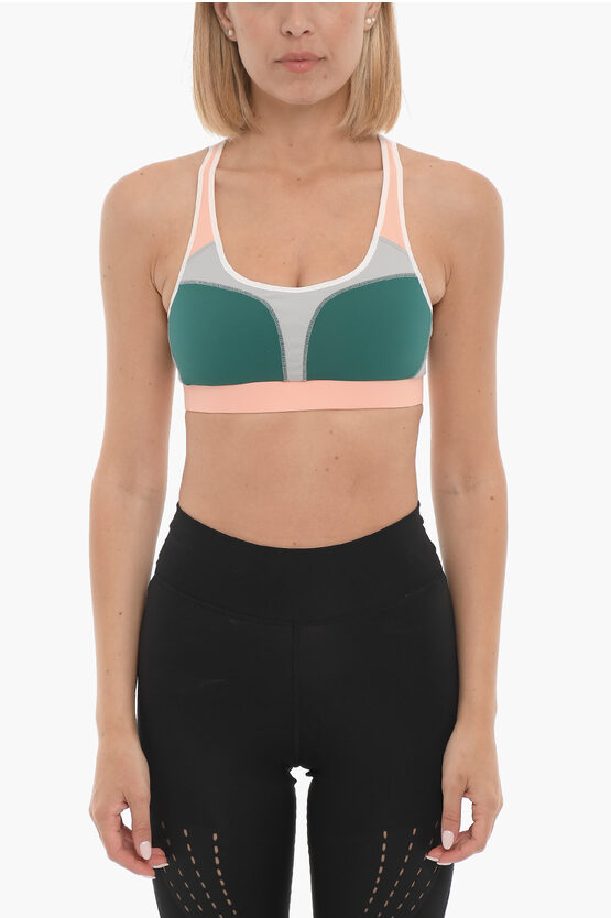 Maison Lejaby Colorblock Sport Bra With Visible Stitching In Multi