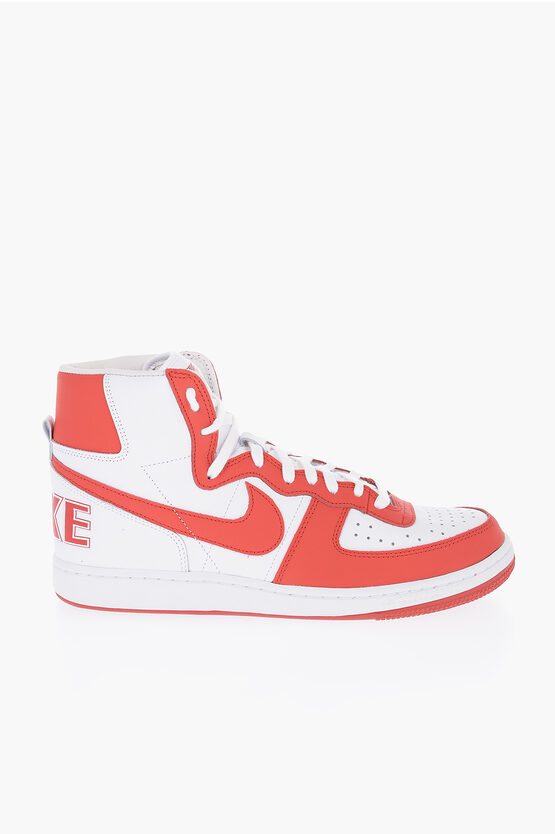 COMME DES GARCONS HOMME PLUS Two-Tone Leather TERMINATOR High-Top Sneakers