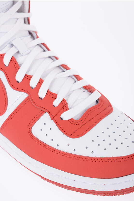 COMME DES GARCONS HOMME PLUS Two-Tone Leather TERMINATOR High-Top Sneakers