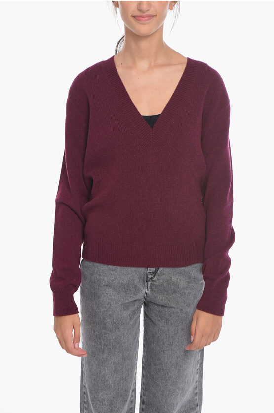 Shop Bottega Veneta Compact-cashmere V-neck Sweater
