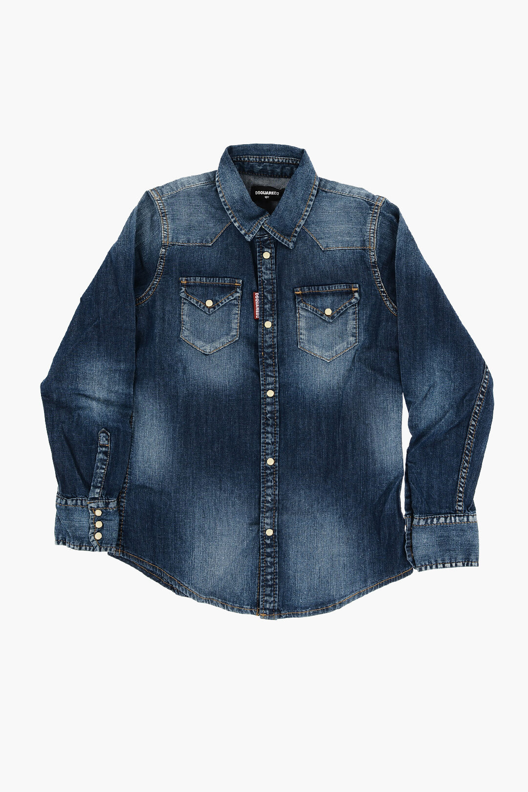 Dsquared2 Kids Contrast Buttons Denim Shirt boys Glamood Outlet