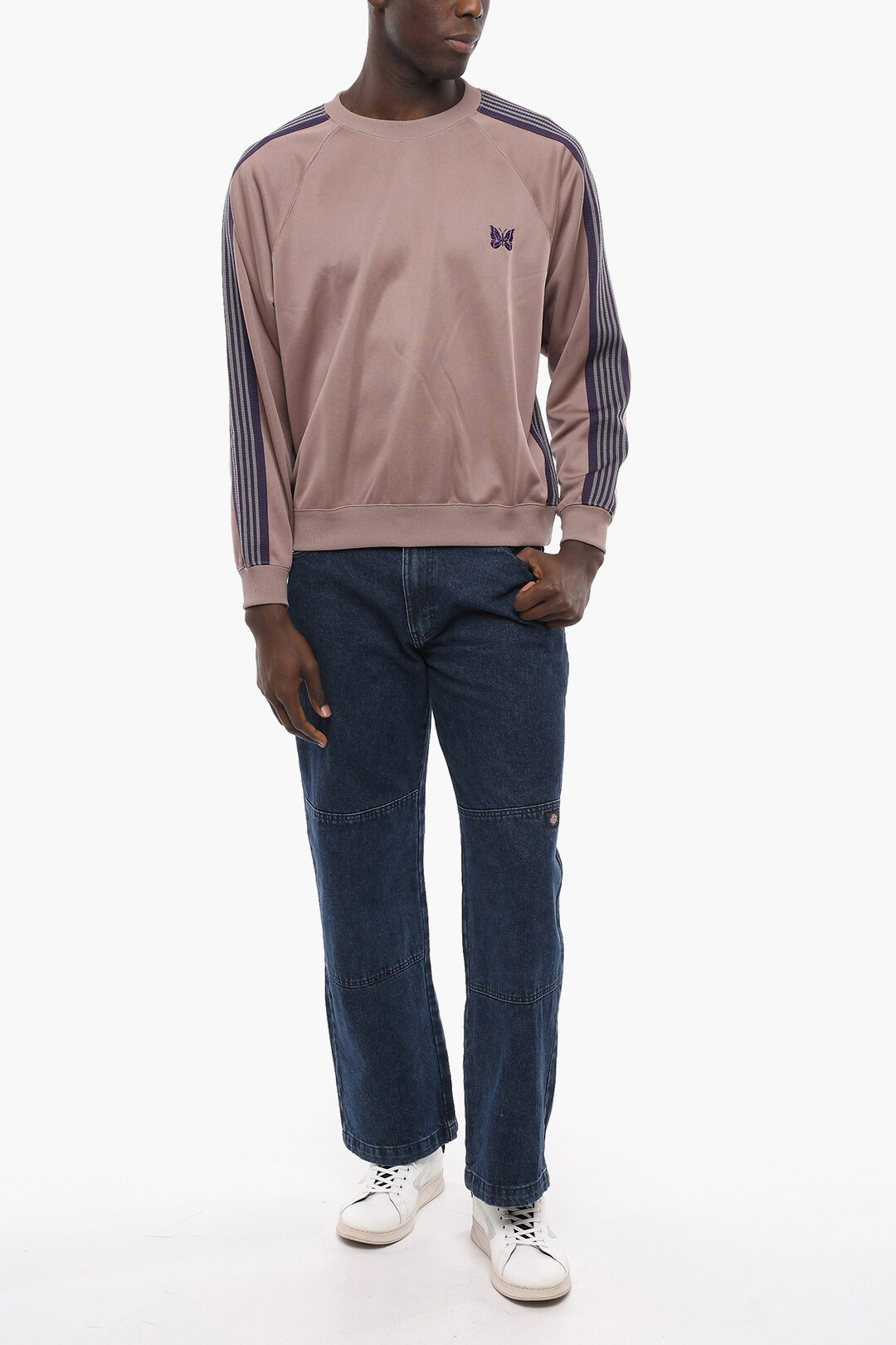 Needles Contrast SideBands CrewNeck Sweatshirt men Glamood Outlet