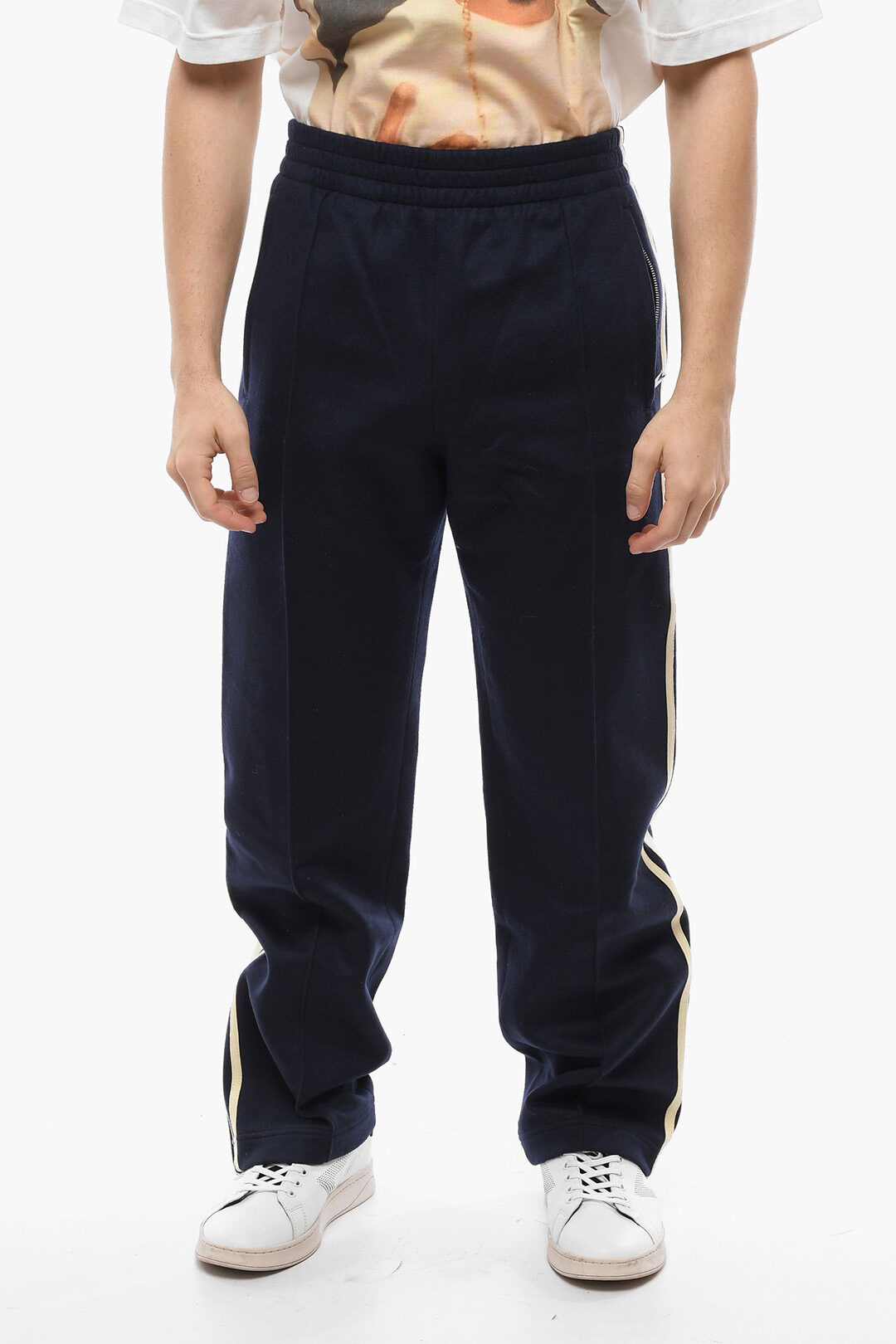 Bottega Contrasting Band Wool Track Sweatpants men Glamood Outlet