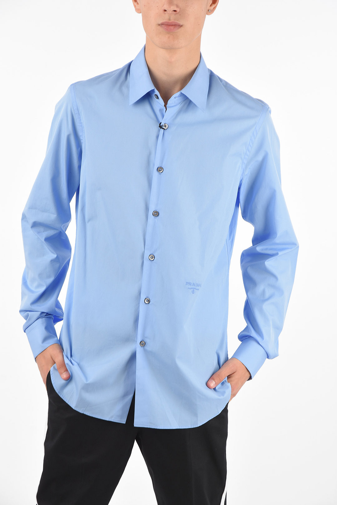 Prada Contrasting Button Shirt men - Glamood Outlet