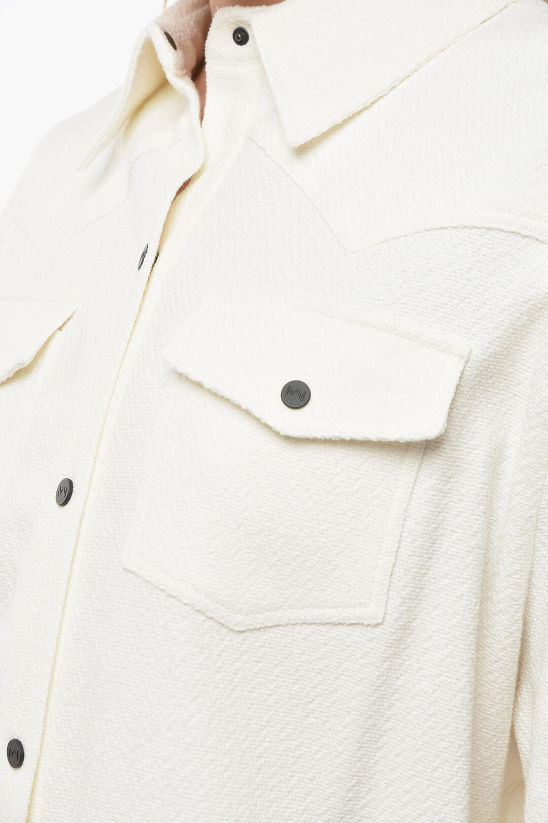 The Mannei Contrasting Buttons Asymmetrical Cut LA ROCHELLE Shirt women ...