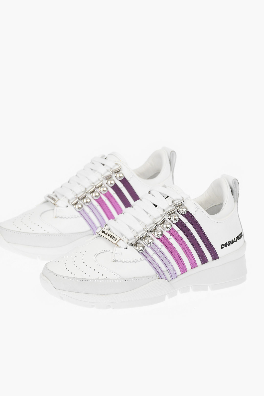 Uil Extractie Brig Dsquared2 contrasting details leather sneakers women - Glamood Outlet