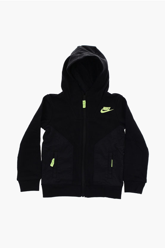 Contrasting Details Solid Color Sweatshirt