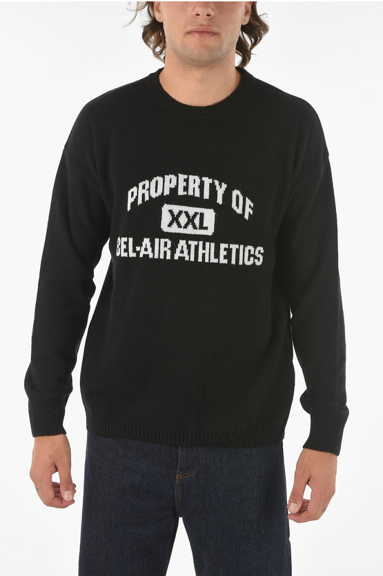 Shop Bel-air Athletics Contrasting Embroidered Intarsia Sweater