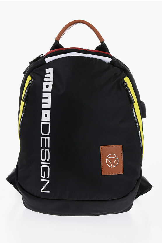 Momodesign Contrasting Logo Backpack In Brown