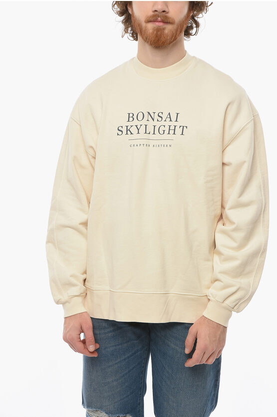 Shop Bonsai Contrasting Logo-printed Crewneck Sweatshirt