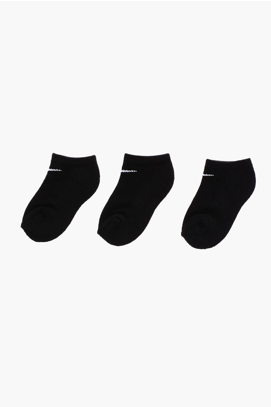Contrasting Logo Solid Color 3 Socks Set