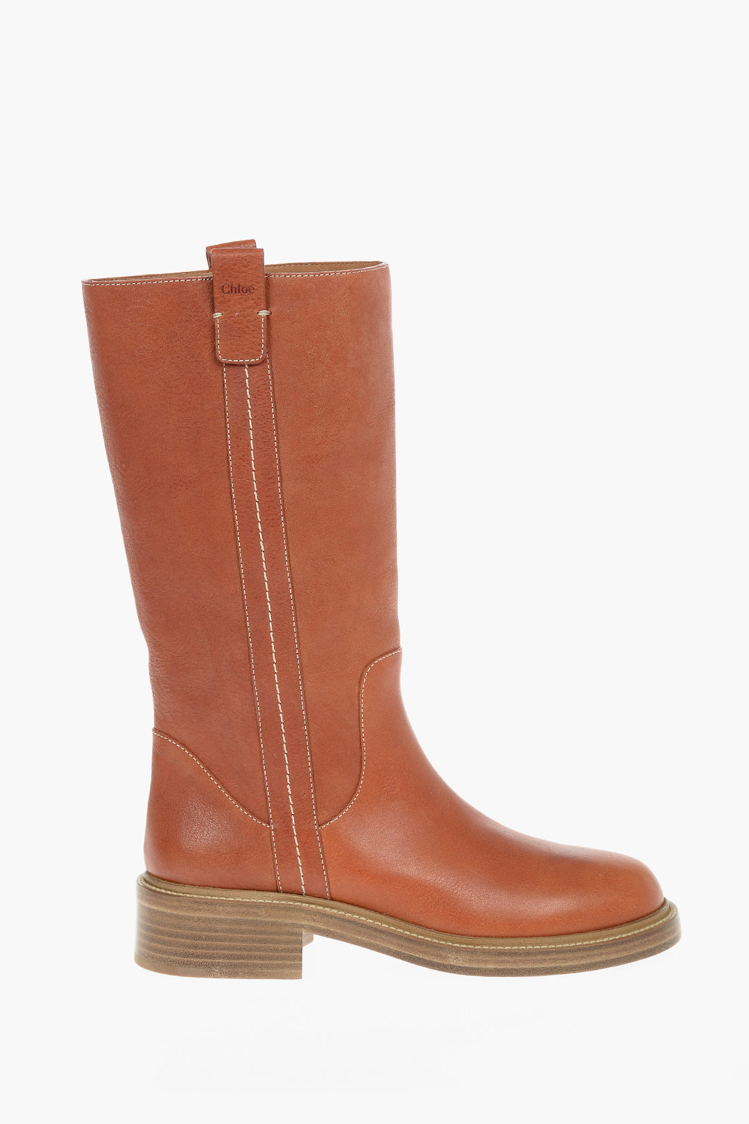 Chloe Contrasting Seams EDITH Leather High Boots women Glamood Outlet