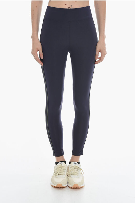 Eres Contrasting Side Band Fit Sporty Pants In Black