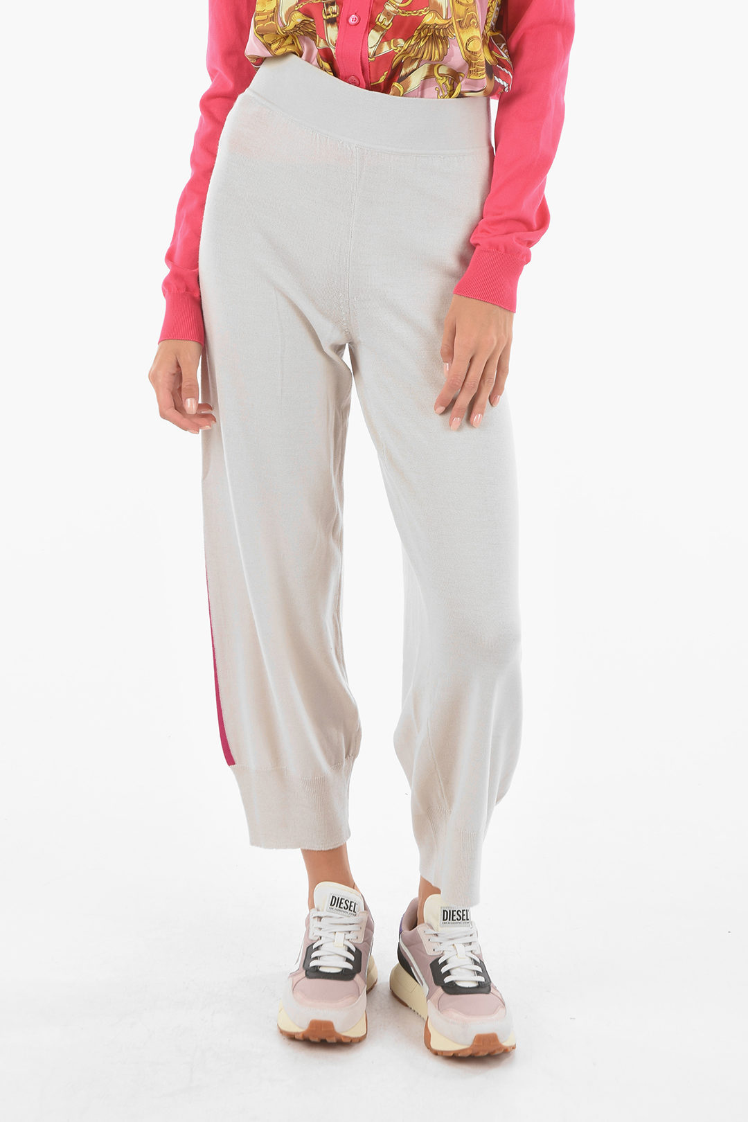 ArchivioB Contrasting Side Band Merino Joggers women - Outlet