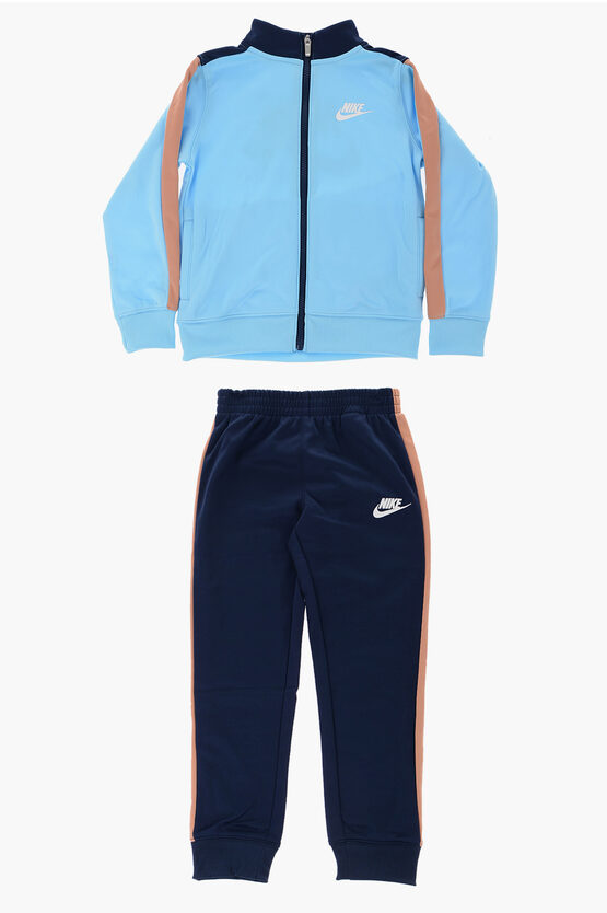 Contrasting side Bands Joggers and Sweatshirt Set