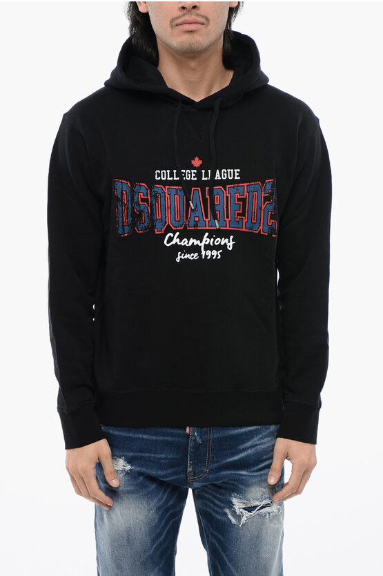 Dsquared2 Distressed D2 GOTH FOAM Hoodie men - Glamood Outlet