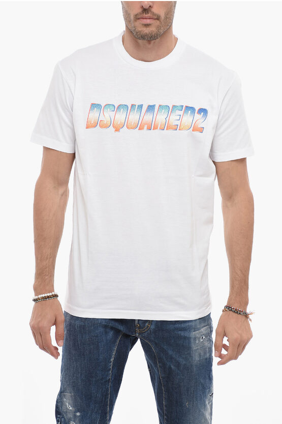 Dsquared2 Cool Fit T-shirt With Glittery Effect