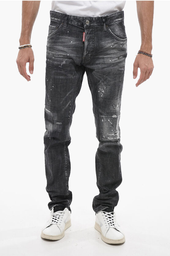 Dsquared2 Distressed Skater Denims With Stonewash Effect