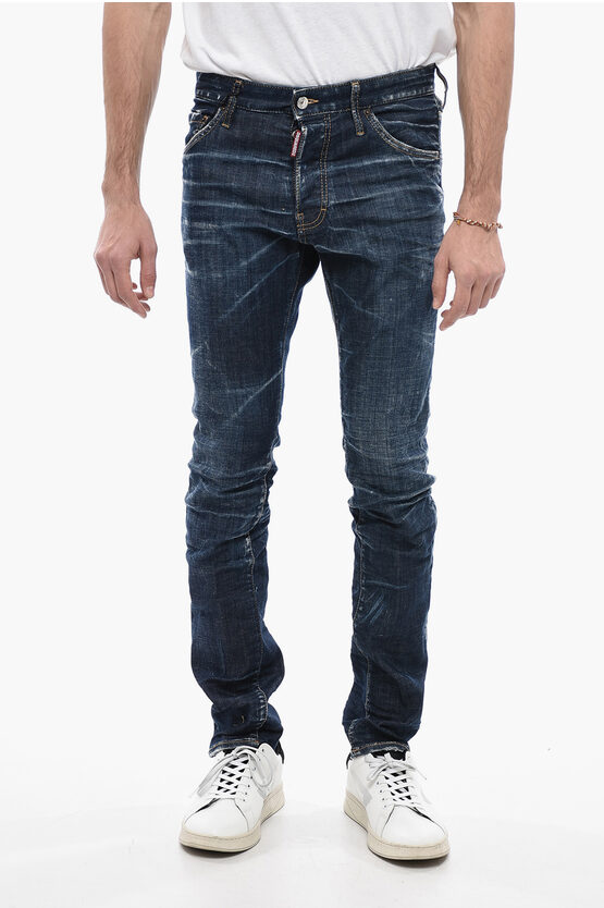 Dsquared2 Cool Guy Fit 24seven Denims With Belt Loops 16cm In Blue
