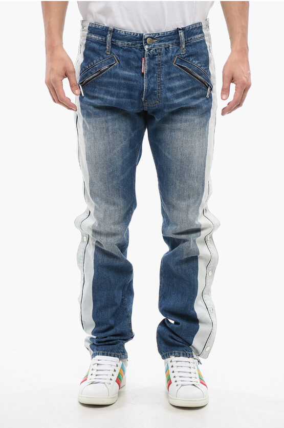 Dsquared2 Cool Guy Stripper Jeans With Side Buttons 18 Cm