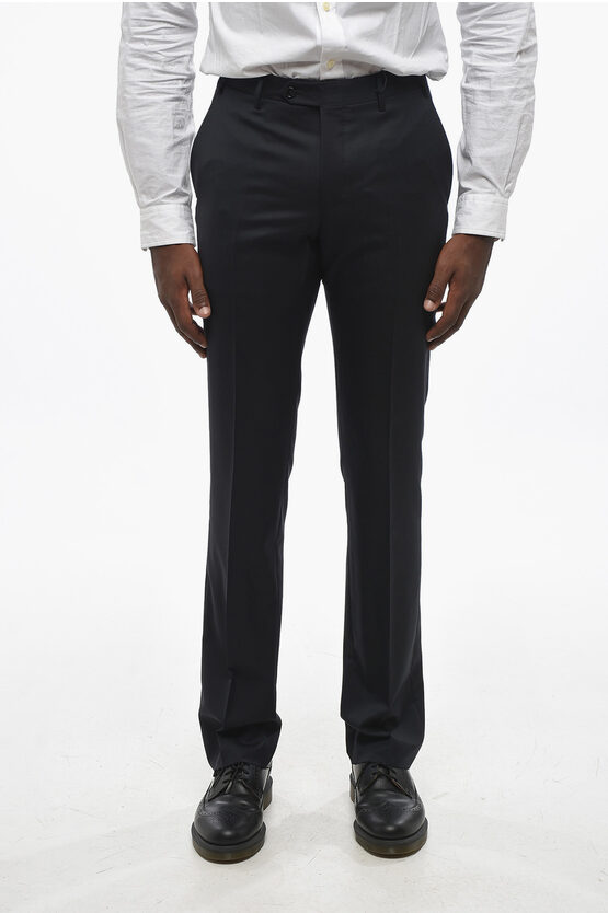 Corneliani Cool Wool Leader Pants In Black