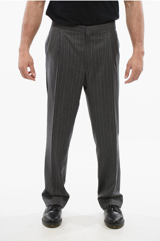 Corneliani Cc Brothers Pinstriped Virgin Wool Pants