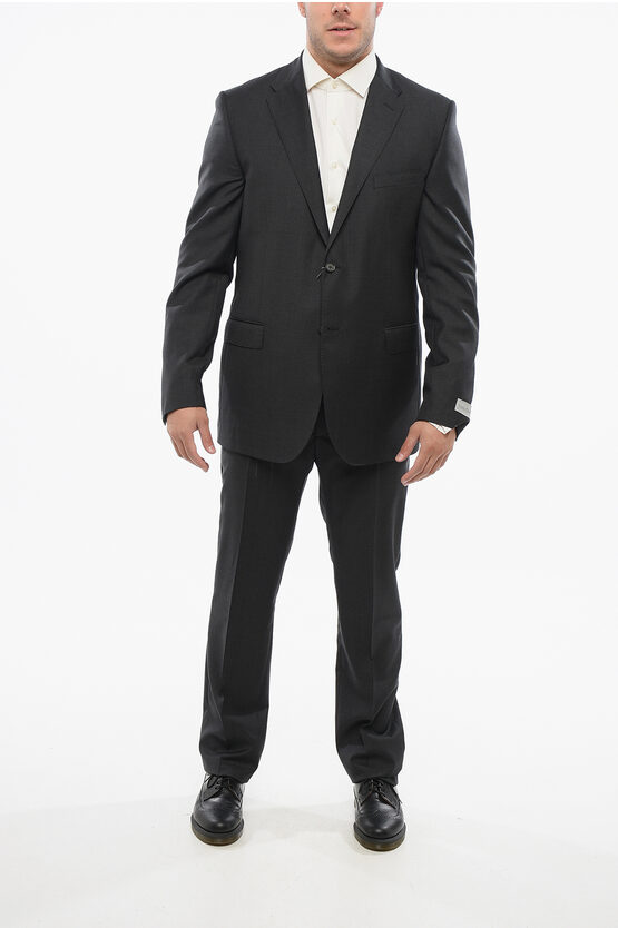 Nino Danieli Cool Wool Suit With Glen Plaid Motif