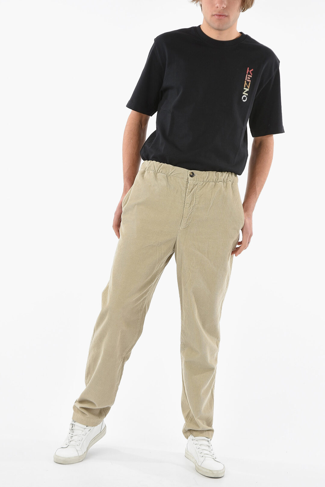 COOFANDY Men's Casual Cotton Pants Regular Fit Elastic Waist