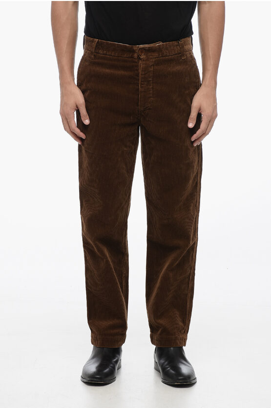 Shop Gucci Corduroy Chinos Pants With Belt Loops