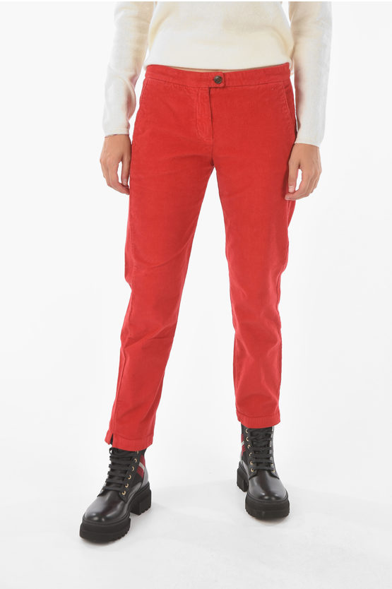 Woolrich Corduroy New York Trousers In Red