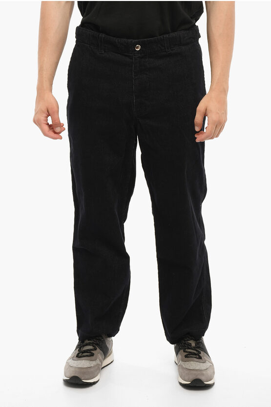 Woolrich Corduroy Trousers With 4 Pockets In Black