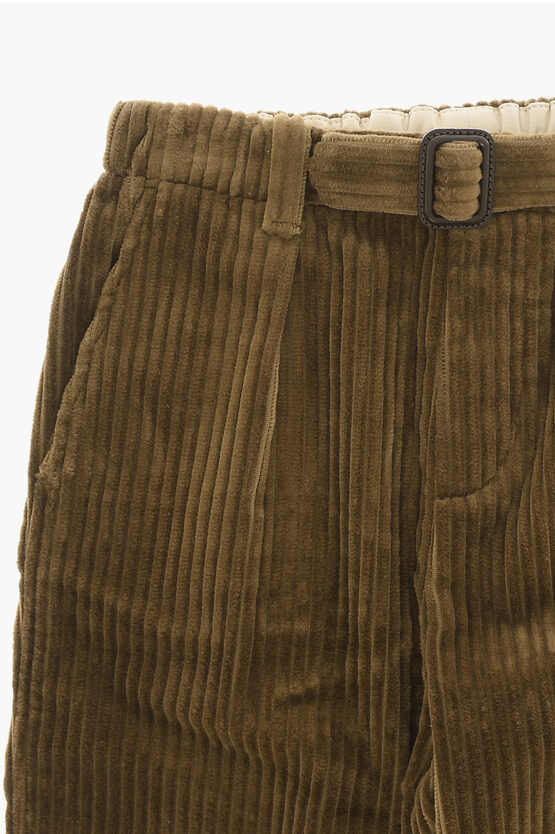 Corduroy Pants with Industrial Belt