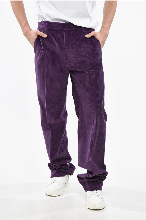Dsquared2 Corduroy Relaxed Fit Pants In Purple