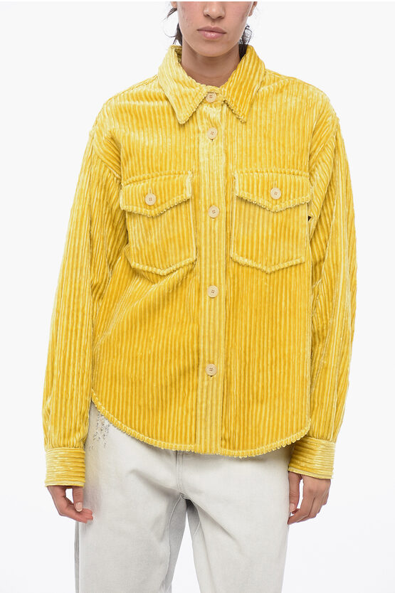 Shop Isabel Marant Corduroy Saharan Overshirt