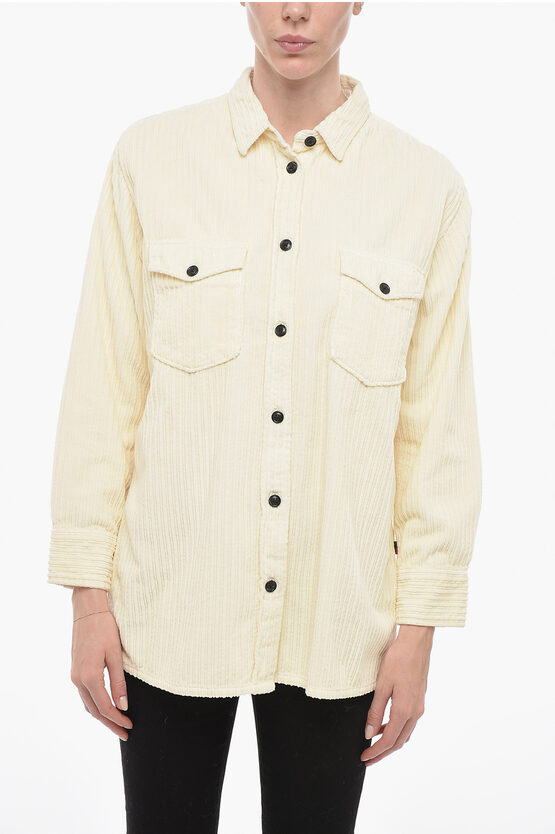 Woolrich Corduroy Saharan Shirt In Neutral