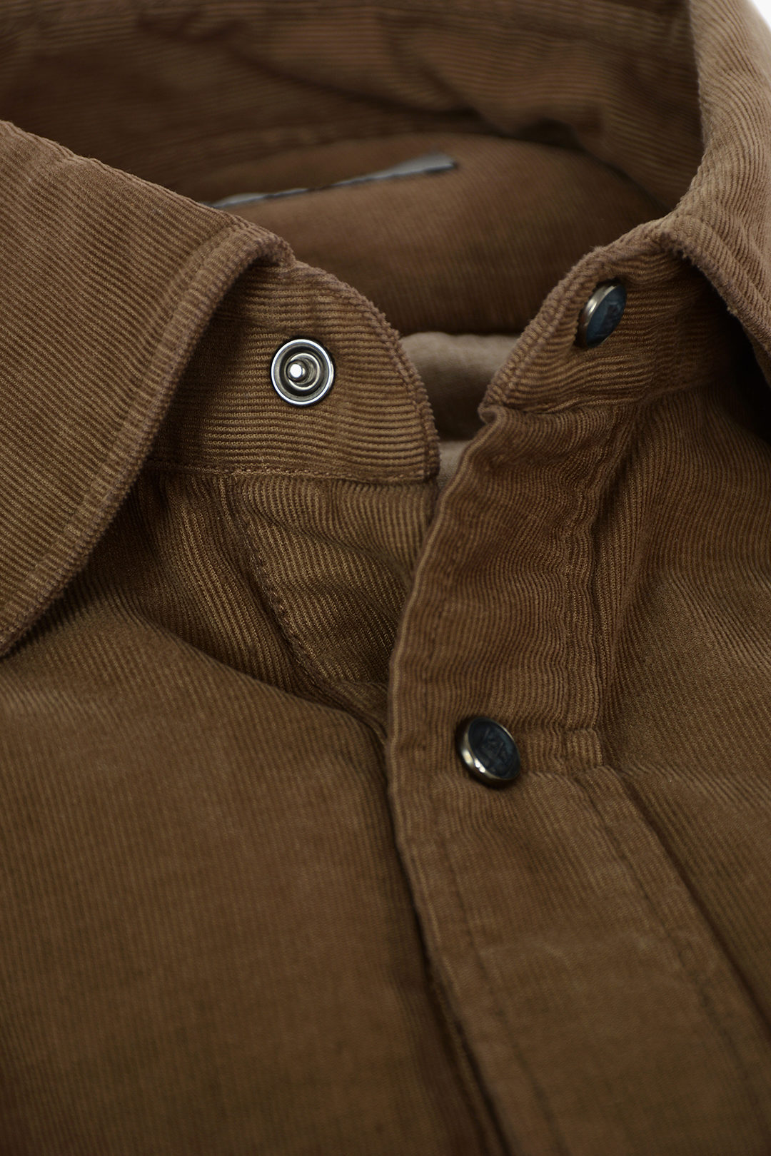 Corneliani Corduroy Shirt with Double Breast Pocket men - Glamood Outlet