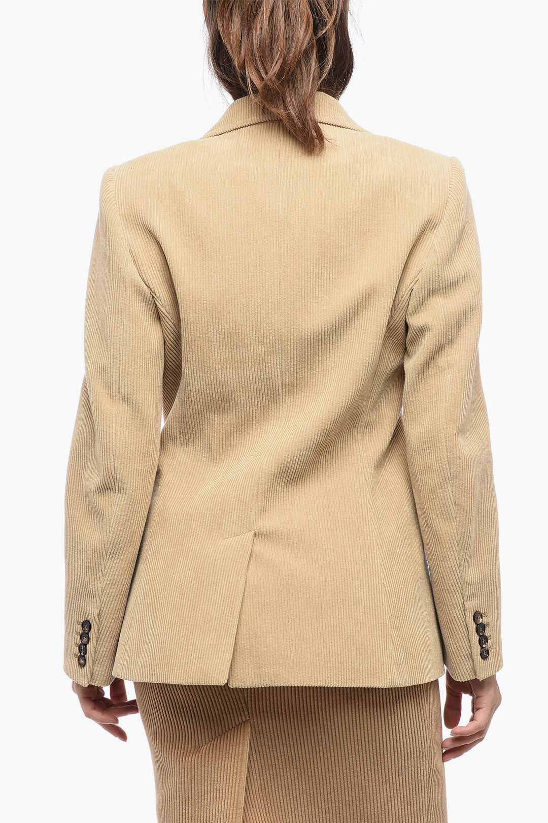 ジャケット Chloe Mustard Wool Blazer Chloe Corduroy Single Breasted Blazer With Flap Pockets
