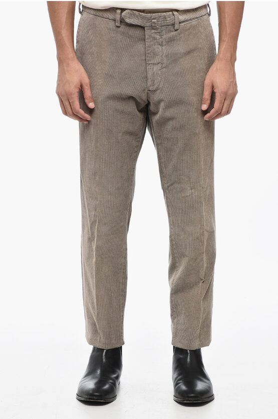 Shop Santaniello Corduroy Slim Fit Evoluto Chino Pants