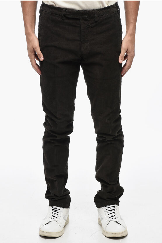 Shop Santaniello Corduroy Slim Fit Evoluto Chino Pants